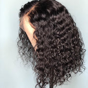 Short Wavy 4X4 Lace Closure Bob Wigs natural color