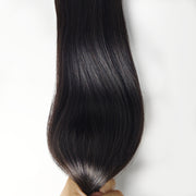 Straight Virgin Hair Extensions Natural Color with 13X4 Lace Frontal