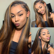 Honey Blonde Highlight P1b/30 P4/27 Straight and Body Wave 13X6 Lace Front  Wigs