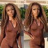 Highlight Honey Blonde P1b/30 P4/27 Curly 13X4 Lace Front  Wigs
