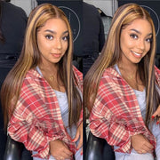 Honey Blonde Highlight P1b/30 P4/27 Straight and Body Wave 13X6 Lace Front  Wigs