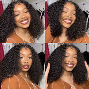 Short Wavy 13X6 Front Lace Bob Wigs natural color