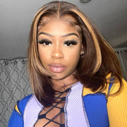 Highlight Ombre Blonde P4/27 13X4 Lace Front Bob Wigs