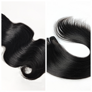 Straight Virgin Hair Extensions Natural Color with 13X4 Lace Frontal