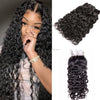 French Wave 100% Unprocessed Virgin Hair Extensions Natural Color with 4X4 Lace Closure