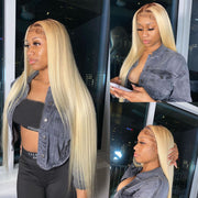 Ombre T4/Blonde Straight and Body Wave Front Lace Wigs 13X4