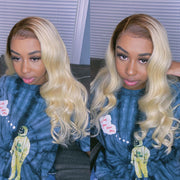 Ombre T4/Blonde Straight and Body Wave Front Lace Wigs 13X4