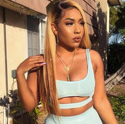 Ombre Brown Straight and Body Wave 5X5 Lace Closure Wigs