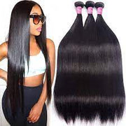 Straight Hair Virgin Hair Extensions Natural Color with 4x4 Closure