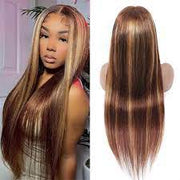 Ombre Brown Straight and Body Wave 13X6 Lace Front Wigs