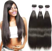 Straight Virgin Hair Extensions Natural Color with 13X4 Lace Frontal