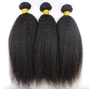 Kinky Straight 100% Unprocessed Virgin Hair Extensions Natural Color 3 Bundle Deal
