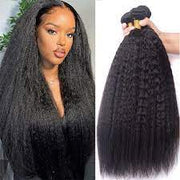 Kinky Straight 100% Unprocessed Virgin Hair Extensions with 13X4 Frontal