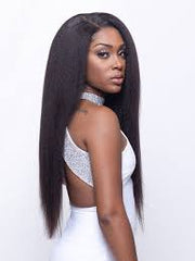 Kinky Straight 100% Unprocessed Virgin Hair Extensions with 13X4 Frontal