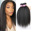 Kinky Straight Hair Extensions Natural Color with 4X4 Closure
