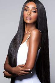 Straight Virgin Hair Extensions Natural Color 1 Bundle