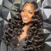 Loose Wave 100% Unprocessed Virgin Hair Extensions Natural Color with 13X4 Frontal