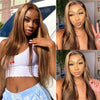 Ombre/Brown Straight and Body Wave Front Lace Wigs 4x4