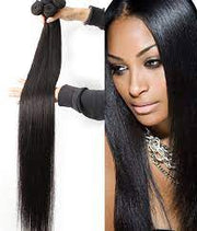 Straight Virgin Hair Extensions Natural Color 1 Bundle