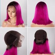 Color Bob Wigs 5X5 Swiss Lace Closure