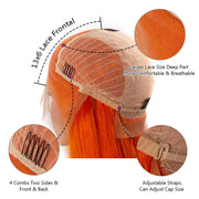 Color Bob Wigs 5X5 Swiss Lace Closure