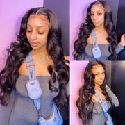 Body Wave and Straight Hair 13X4 Front Lace Wigs Natural Color