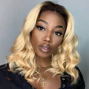Blonde #613/T1B-613 Virgin Hair Extensions 3 Bundles with 4x4 Closure