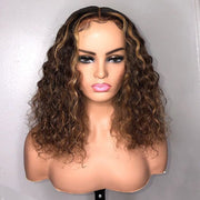 Highlight Water Wave 13X6 Lace Front Short Wigs