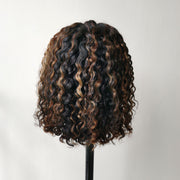 Highlight Short Wigs Water Wave 4X4