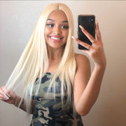 Blonde # 613 Body Wave and Straight  5x5 Swiss Lace Closure  Wigs