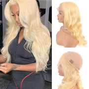 Blonde # 613 Body Wave and Straight  5x5 Swiss Lace Closure  Wigs