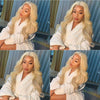 Blonde # 613 Body Wave and Straight  5x5 Swiss Lace Closure  Wigs