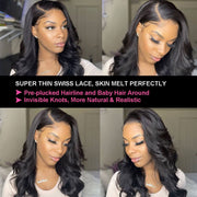 Body Wave and Straight Hair 13X4 Front Lace Wigs Natural Color