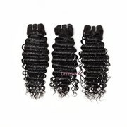 Deep Wave 100% Unprocessed Virgin Hair Extensions Natural Color 3 Bundle Deal