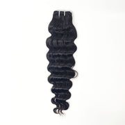 Deep Wave Virgin Hair Extensions Natural Color 1 Bundle