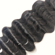 Deep Wave Virgin Hair Extensions Natural Color 1 Bundle