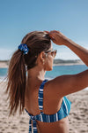 Scrunchie Hair Tie - Navy Stripes