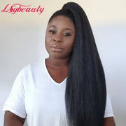 Kinky Straight Virgin Hair Extensions Natural Color 1 Bundle