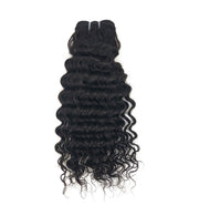 Deep Curly Virgin Hair Extensions Natural Color 1 Bundle