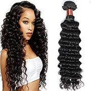 Deep Wave 100% Unprocessed Virgin Hair Extensions Natural Color 3 Bundle Deal