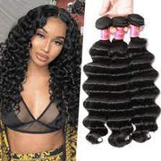 Deep Wave 100% Unprocessed Virgin Hair Extensions Natural Color 3 Bundle Deal
