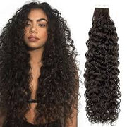 Deep Curly Virgin Hair Extensions Natural Color 1 Bundle