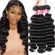 Loose Deep Wave Virgin Hair Extensions Natural Color 1 Bundle