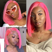 Color Bob Wigs 5X5 Swiss Lace Closure